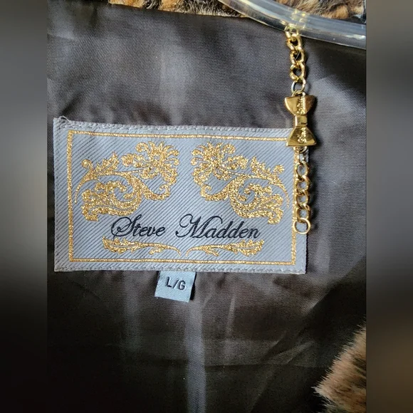 Steve Madden Women's Animal Print Coat with Button Magnetic Snaps Size Large - Picture 7 of 12